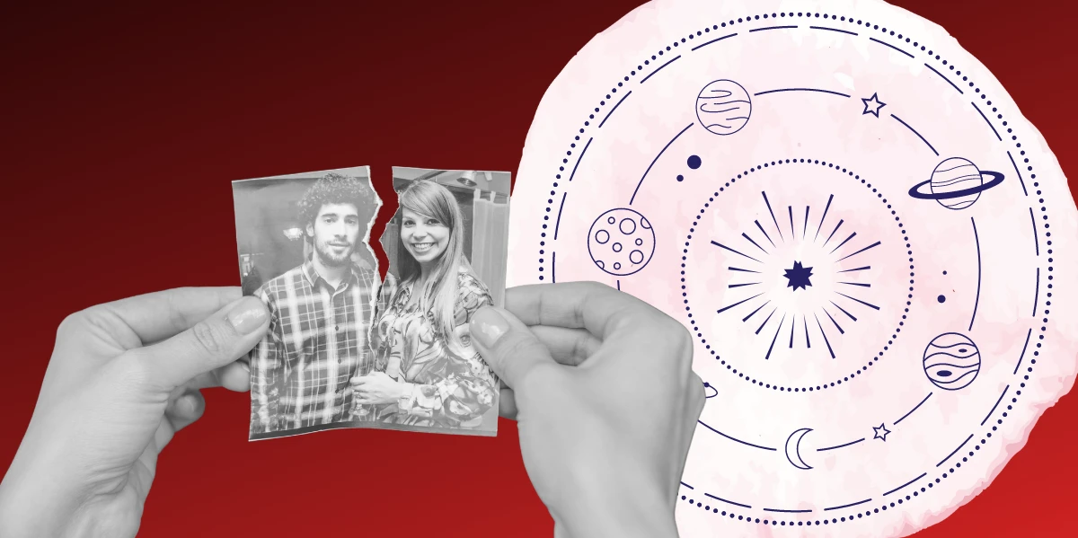 Vedic astrology chart showing planetary combinations for ex-lover returning and relationship reconciliation