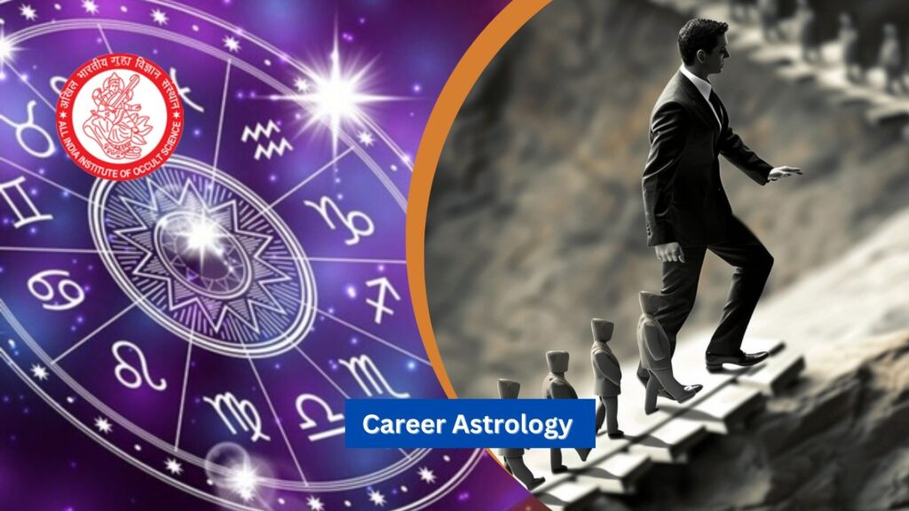 Astrological chart showing planetary positions affecting career and finances