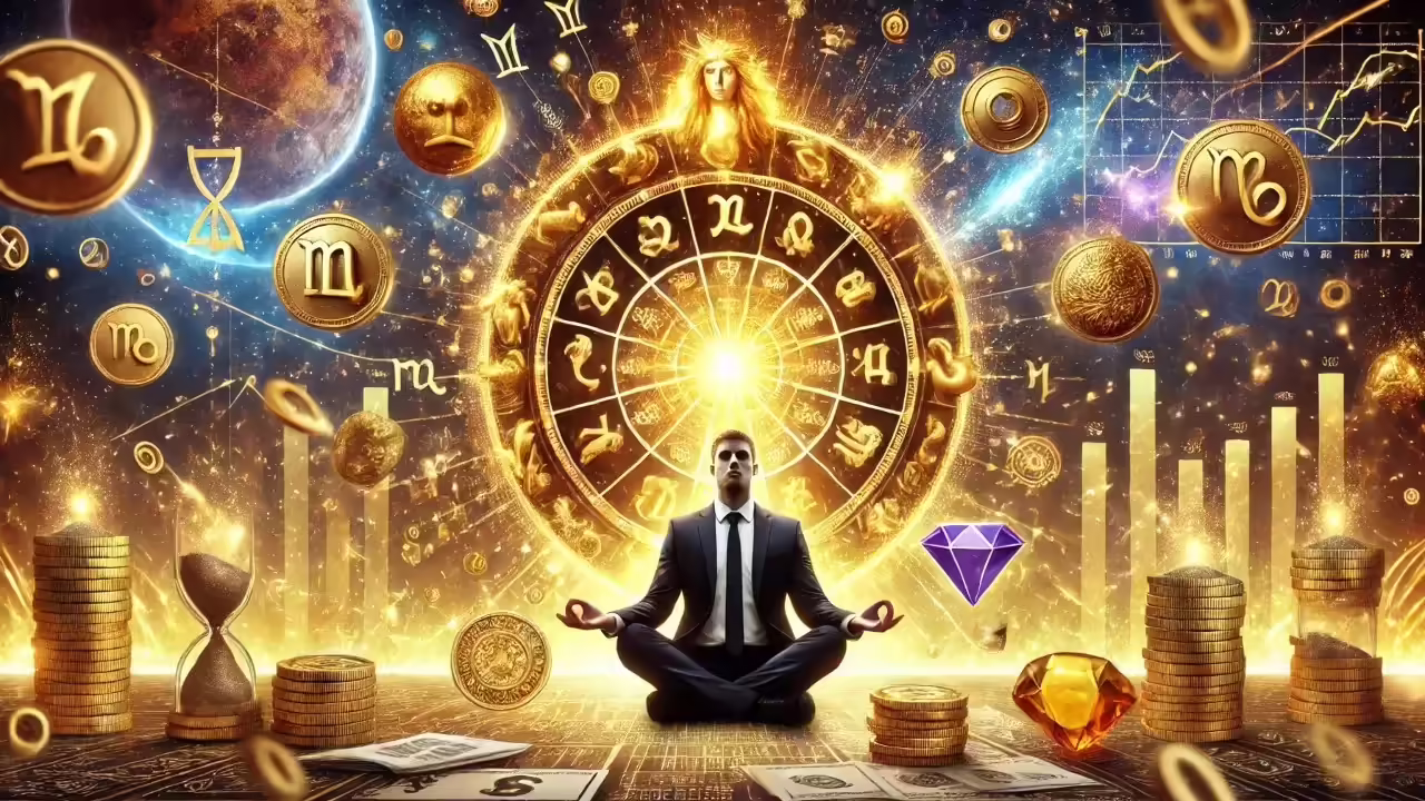 Traditional items for educational remedies including gemstones, books, yellow cloth, and prayer items